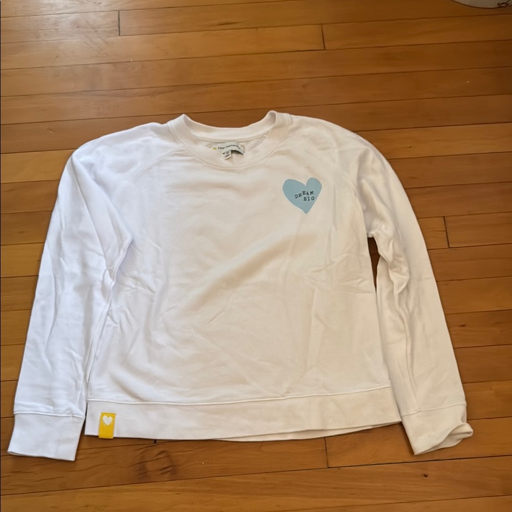 Kerri Rosenthal White and Blue Dream Big Sweatshirt
